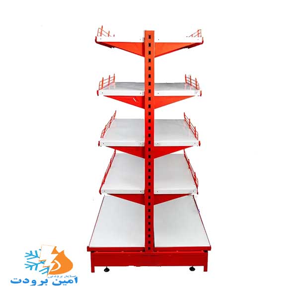 قفسه دو طرفه وسط فروشگاهی