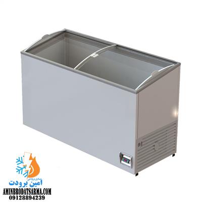 فریزر صندوقی شیشه خم 450 لیتری زاگرس